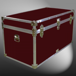 05-102 RE MAROON 36 Deep Storage Trunk with Alloy Trim